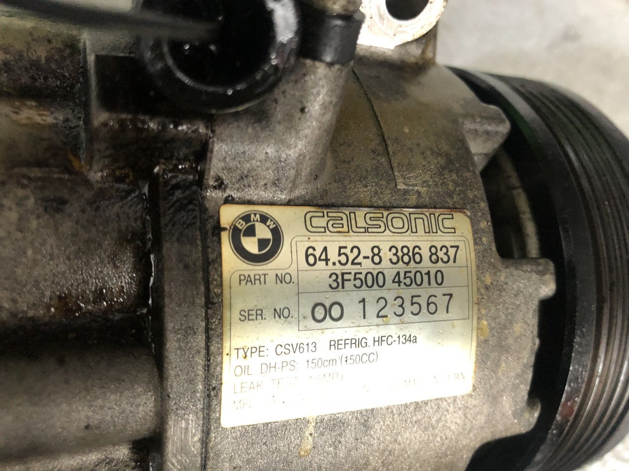BMW E46 318I 19982001 M43 USED CALSONIC AC COMPRESSOR 64.528 386 837