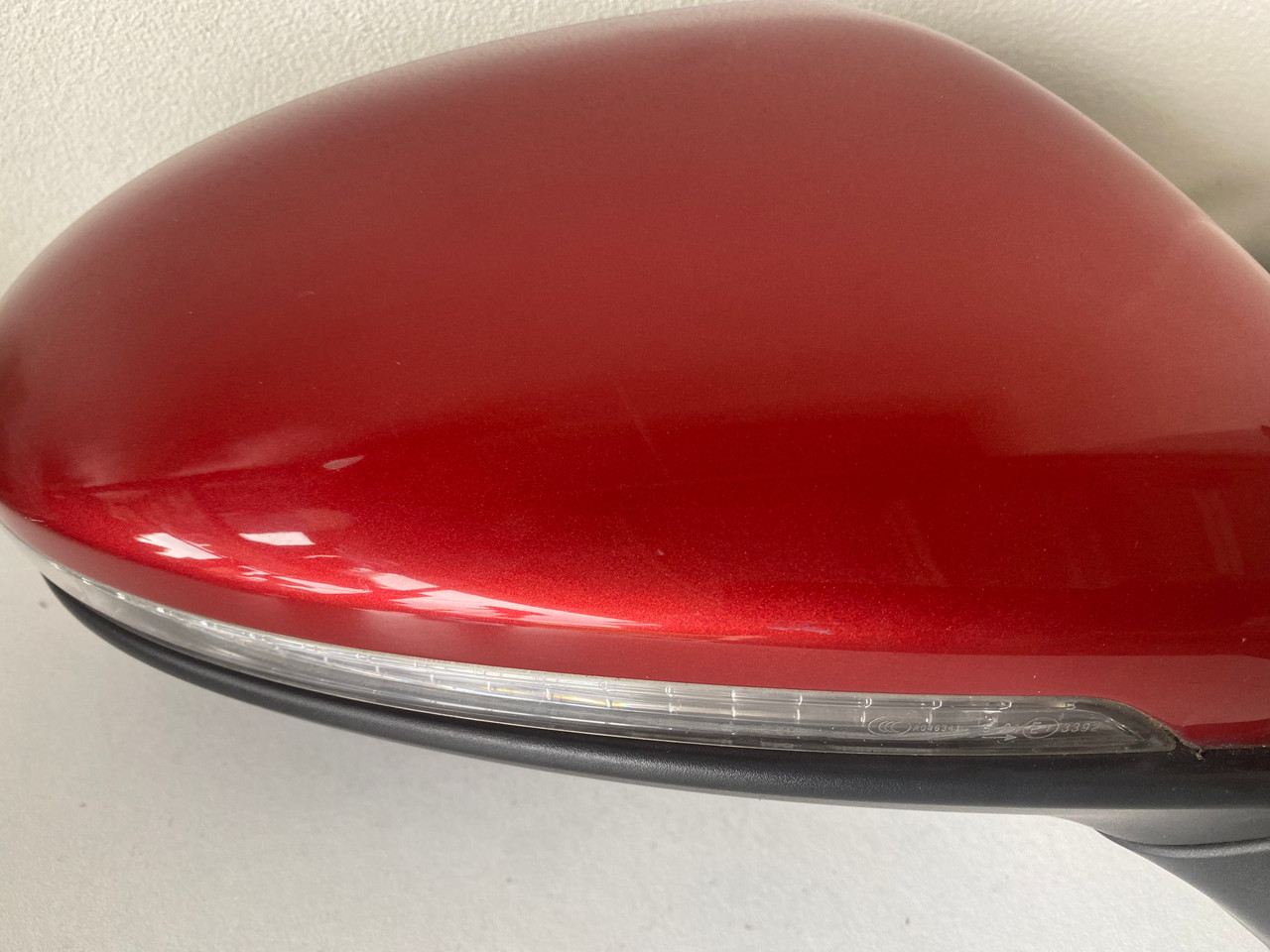VW GOLF MK7 RH DOOR MIRROR USED IN SUNSET RED A3X PAINT CODE Parts 4