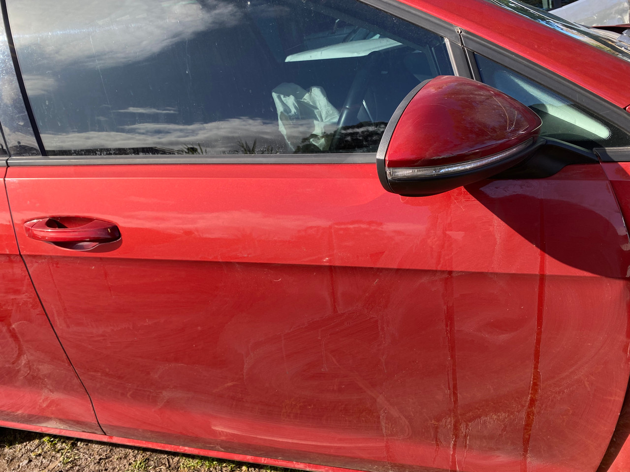VW GOLF MK7 WAGON USED RHF DOOR SHELL IN SUNSET RED A3X PAINT CODE