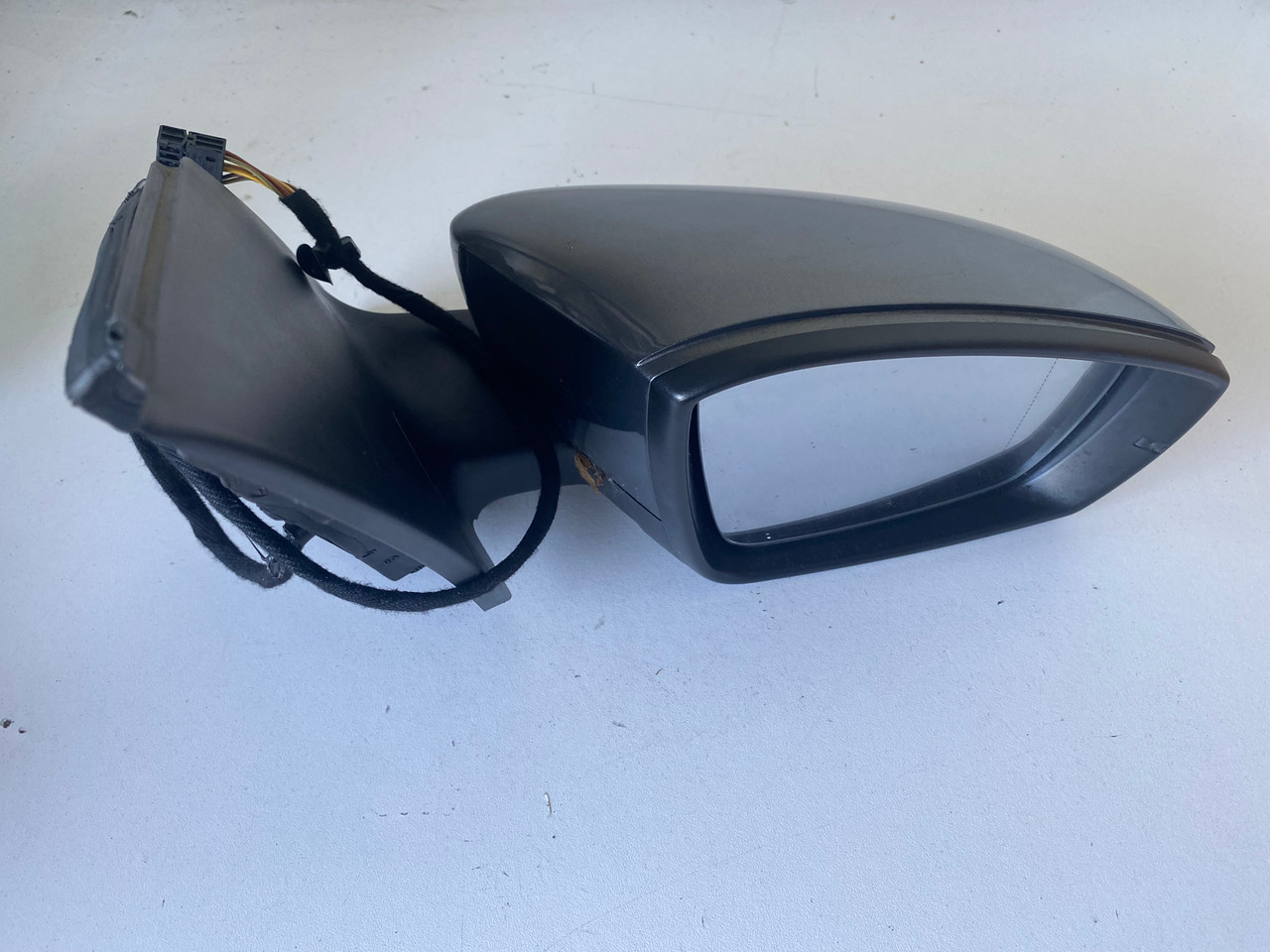 VW POLO 6R 2014 0N USED RH DOOR MIRROR IN GREY 6C2 857 502 C D7R PAINT ...