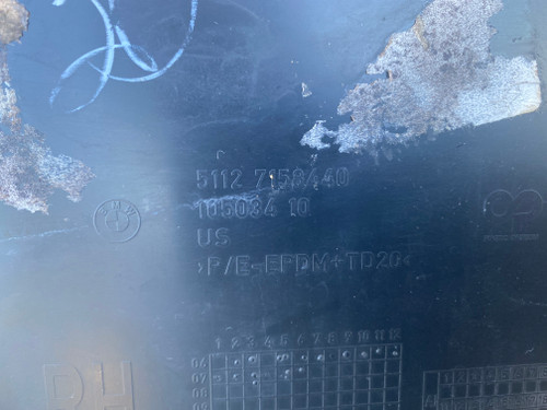 BMW X5 E70 EARLY USED RHR QUARTER BUMPER INSERT 5112 7158440