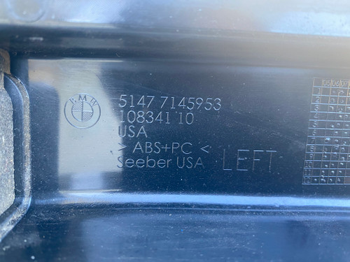 BMW X5 E70 USED LHR BOOT PILLAR TRIM IN BLACK 5147 7145953