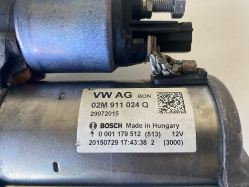 VW POLO 6R LATE 1.2 PETROL MANUAL USED STARTER MOTOR 02M 911 024 Q