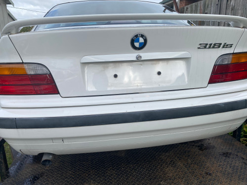 BMW E36  USED REAR BUMPER BAR IN WHITE