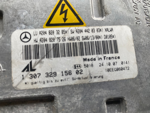 MERCEDES W 204 USED HEADLIGHT MODULE A 204 820 75 26