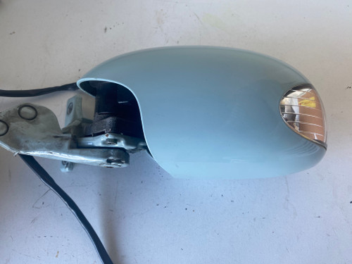 VOLKSWAGEN BEETLE CONVERTIBLE 2003-2008 USED LH DOOR MIRROR IN BLUE LB5B CODE