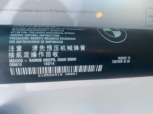 BMW X3 F25 USED GENUINE LH POWER LIFT TAILGATE SHOCK  7287805