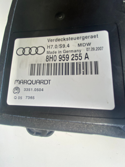 AUDI A4 B7 CONVERTIBLE USED ROOF CONTROL MODULE 8H0 959 255 A
