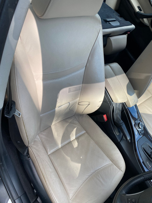 BMW E90 E91 USED DRIVERS SEAT IN CREAM LEATHER DACOTA OYSTER LCCX