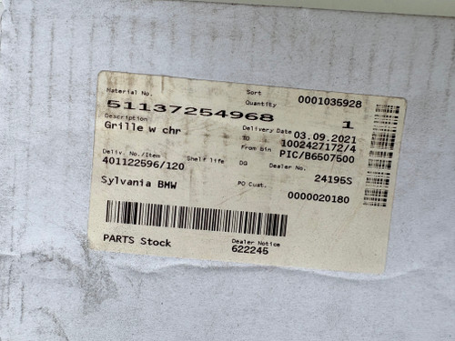 BMW E92 E93 NEW GENUINE RH GRILLE 51 13 7 254 968