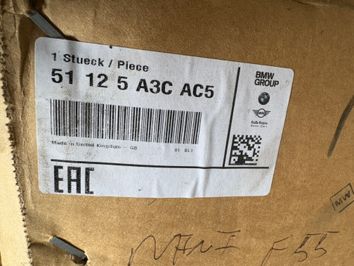 MINI COOPER F 55 NEW GENUINE REAR LOWER BAR TRIM 51 12 5 A3C AC5