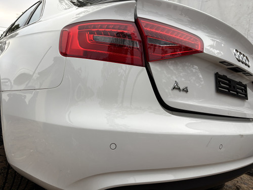 AUDI A4 B8 2011 ON USED REAR BAR COVER  IN WHITE Y9C PAINT CODE