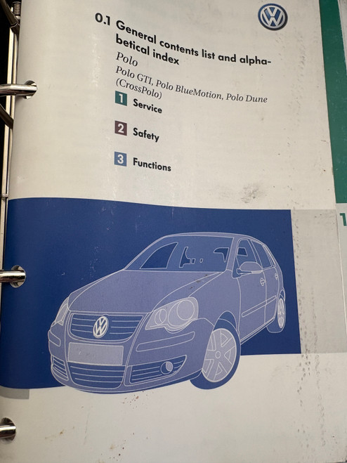 VW POLO 9N GTI BJX JDB USED LOG BOOKS