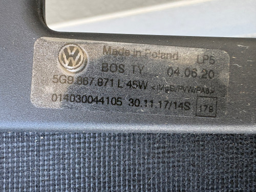 VW GOLF MK7 WAGON USED PULL OUT PARCEL SHELF 5G9 867 871 L