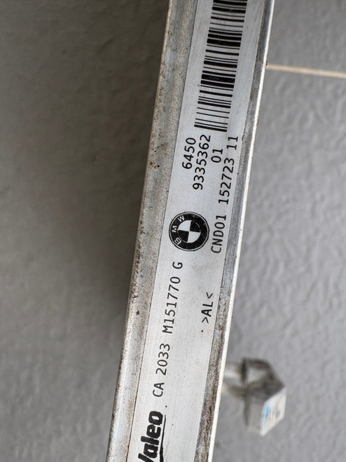 BMW F20 F30 USED AC CONDENSOR 6450 9335362 01