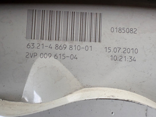 BMW E82 E88 LATE USED RH TINTED TAIL LIGHT 63 21 4 869 810 - 01