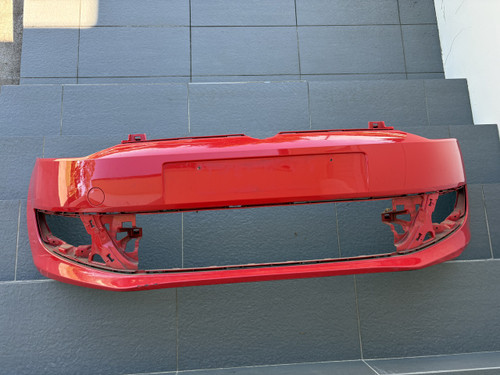 VW POLO 6R USED FRONT BAR COVER IN RED 6R0 807 221