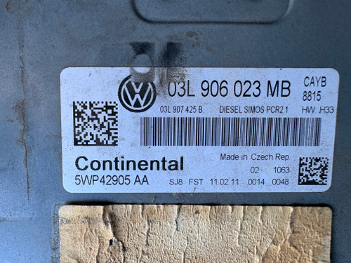 VW POLO 6R MANUAL TDI CAY USED ENGINE ECU 03L 906 023 MB
