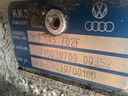 AUDI A3 8P CDAA USED TURBO CHARGER 06J 145 702 F