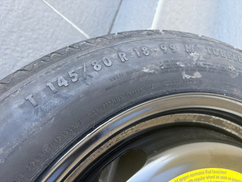 VW TIGUAN 5N USED SPACE SAVER RIM 18 INCH  5N0 601 027 E