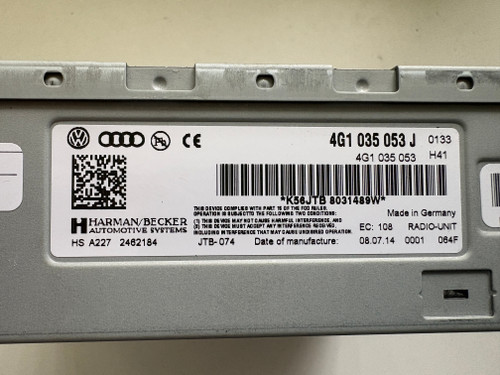 AUDI A4 A5 A6 Q5 Q7 RADIO CONTROL GPS UNIT 4G1 035 053 J