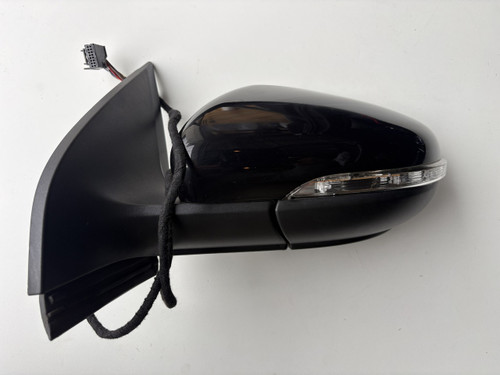 VW GOLF MK6 CONVERTIBLE USED LH DOOR MIRROR IN BLACK C9X PAINT CODE