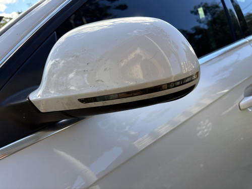 AUDI A4 B8 ALLROAD USED LH DOOR MIRROR IN WHITE S9R PAINT CODE