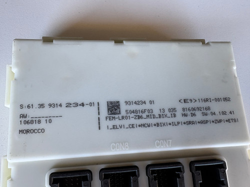 BMW F30 USED BODY CONTROL MODULE 61.35 9314 234 - 01