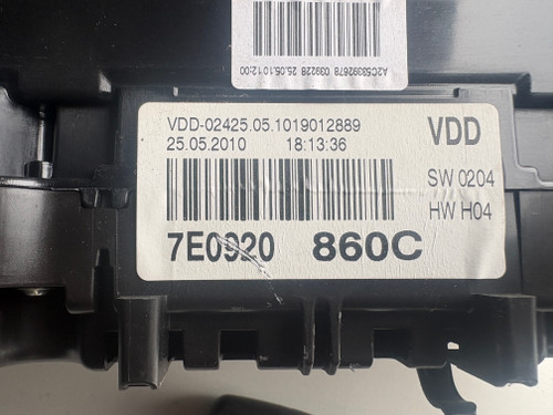 VW TRANSPORTER T5 USED INSTRUMENT CLUSTER 7E0 920 860 C