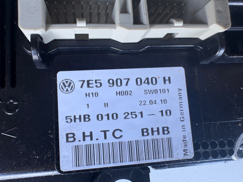 VW MUTLIVAN USED CLIMATE CONTROL PANEL 7E5 907 040 H