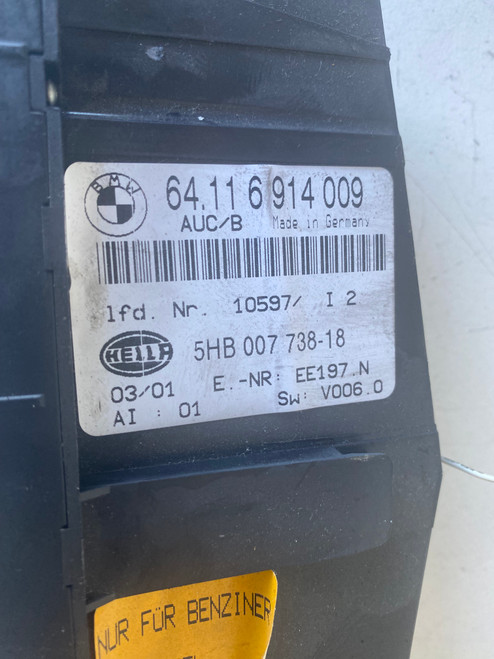 BMW 318I 320I 323I 325I 330I SEDAN E46 2001-2004 USED CLIMATE CONTROL PANEL 64.11 6 914 009