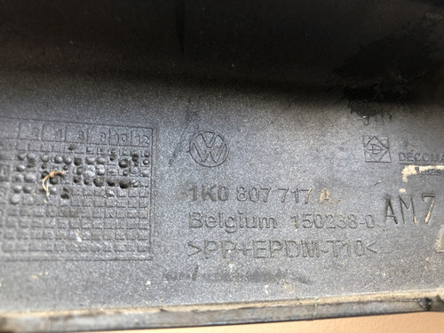 VW GOLF MK5 USED LHF BAR MOULD PAINTED GREY TYPE 1K0 807 717 A LA7T