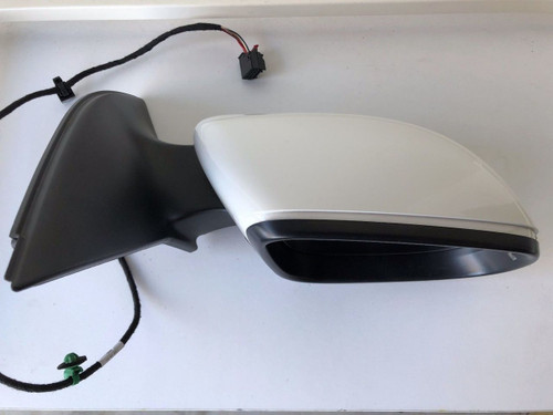 VW GOLF MK6 HATCH 2008-2012 USED RH DOOR MIRROR IN CANDY WHITE PAINT CODE B9A