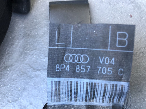 AUDI A3 8P 5 DOOR 2005-2010 USED LHF SEAT BELT 8P4 857 705 C