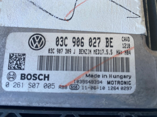 VW  JETTA 1B 2011 USED CAVD ENGINE ECU PART NUMBER  03C 906 027 BE