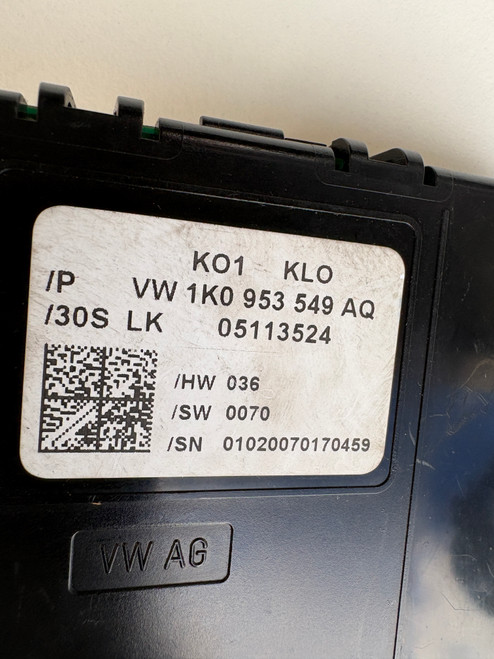 VW GOLF CADDY MK5 STEERING RADIO CONTROL MODULE USED 1K0 953 549 AQ