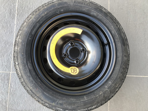 FIAT PUNTO USED 15 INCH SPARE STEEL RIM AND TYRE 50529059