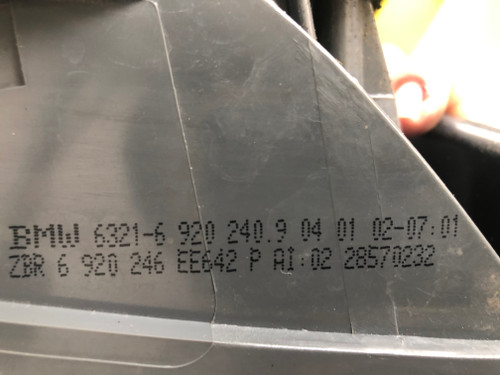 BMW E 46 COMPACT 316TI  2001-2005  USED  RH  TAIL LIGHT  6321-6 920 240 .9