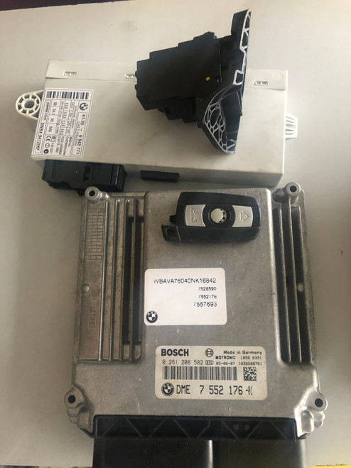 BMW E90 EARLY 320 USED ENGINE IMOBILIZER EWS KIT DME 7 552 176 - 01