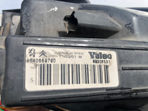 PEUGEOT 206 1999-2003 USED LH HEADLIGHT 9640559780