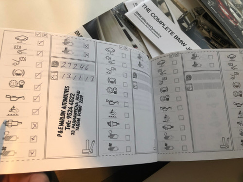 BMW E88 CONVERTIBLE USED LOG BOOKS 