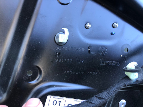 VW PASSAT 3C 2006-2010 USED RHF WINDOW REGULATOR 3C2 837 755 G