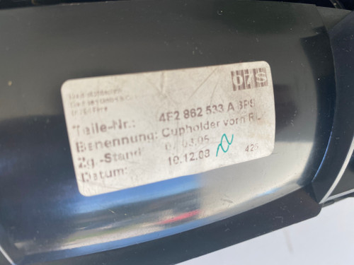 AUDI A6 4F USED CENTRE CONSOLE CUP HOLDER WOOD TYPE 4F2 862 533 A