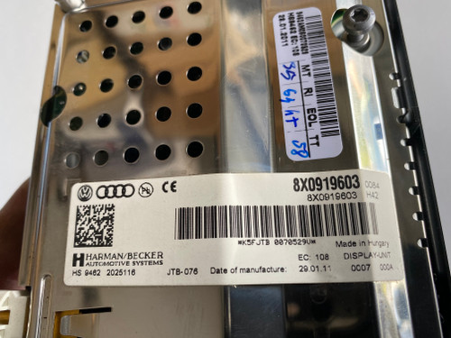 AUDI A1 USED MMI DISPLAY SCREEN 8X0 919 603