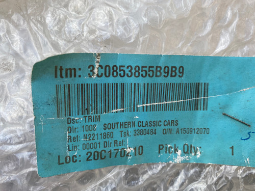 VW PASSAT 3C NEW GENUINE SIDE SKIRT LH SIDE 3C0853855B9B9