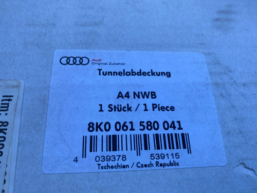 AUDI A4 B8 NEW GENUINE REAR TUNNEL COVER 8K0 061 580 041