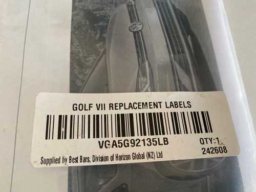VW GOLF MK7 NEW GENUINE TOW BAR LABEL REPLACEMENT VGA5G92135LB