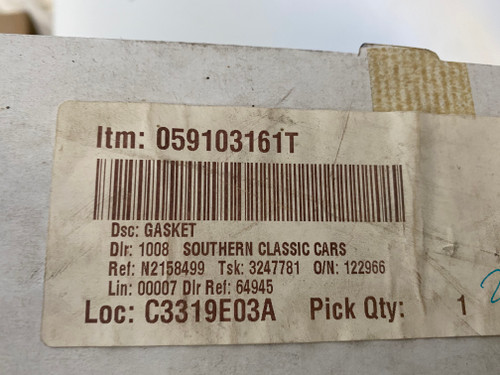 VW AUDI NEW GENUINE CRANK CASE HOUSING GASKET 059 103 161 T