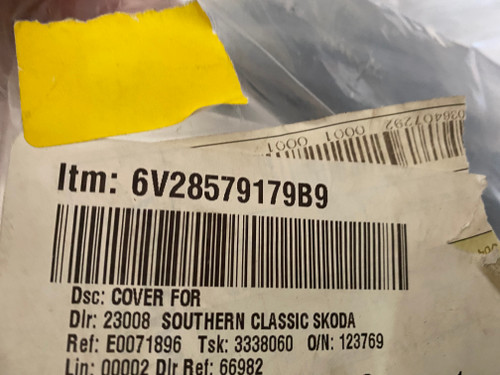 SKODA FABIA NEW GENUINE DASH COVER 6V28579179B9
