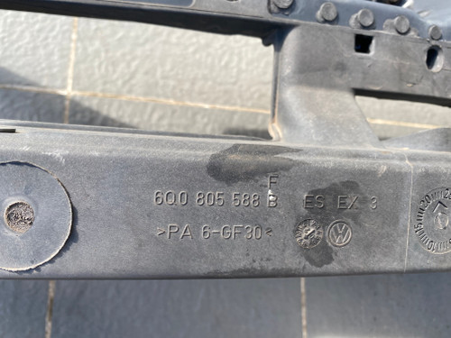 POLO 9N 2001-2003 USED RADIATOR SUPPORT PANEL 6Q0 805 588 B / F